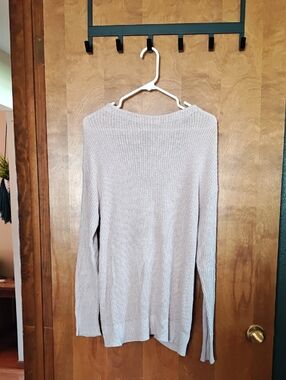 Market & Spruce Pink Scoop-Neck Pullover With Back Detail